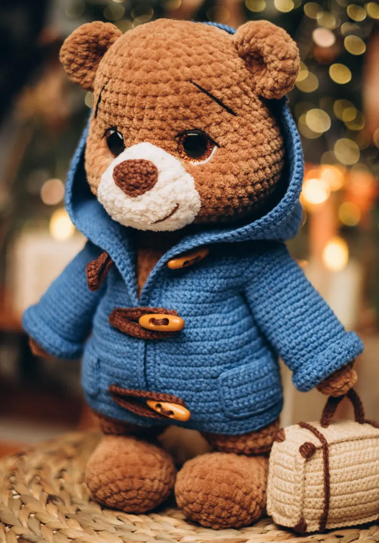 🧳 Teddy Bear Traveler Crochet Pattern