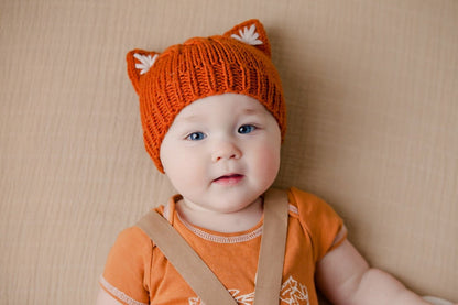 KNITTING PATTERN - Simple Kitten or Fox Ears Beanie